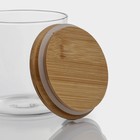 Банка для сыпучих продуктов BellaTenero «Эко», 550 мл, 10×10.5 см, с бамбуковой крышкой, стекло, прозрачная - Фото 5