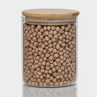 Банка для сыпучих продуктов BellaTenero «Эко», 700 мл, 10×12.5 см, с бамбуковой крышкой, стекло, прозрачная - Фото 4
