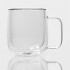 Кружка с двойными стенками Magistro «Адель», 300 мл, стекло - Фото 4