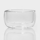 Пиала стеклянная (чаша) Magistro «Дуо», 300 мл, 11,5×6 см, с двойными стенками - фото 4351751