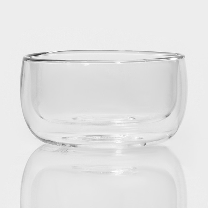Пиала стеклянная (чаша) Magistro «Дуо», 300 мл, 11,5×6 см, с двойными стенками - фото 1907438675