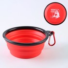 Миска силиконовая WOOF YOU!, 12,8 х 2 см, 350 мл, красная - Фото 2