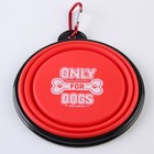Миска силиконовая «ONLY FOR DOG», 350 мл, красная, 12.8 х 4.5 см - Фото 8
