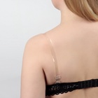 Лямки для бюстгальтера, силиконовые, фурнитура пластик, 1.5 см, 37 см, пара, прозрачные - Фото 5