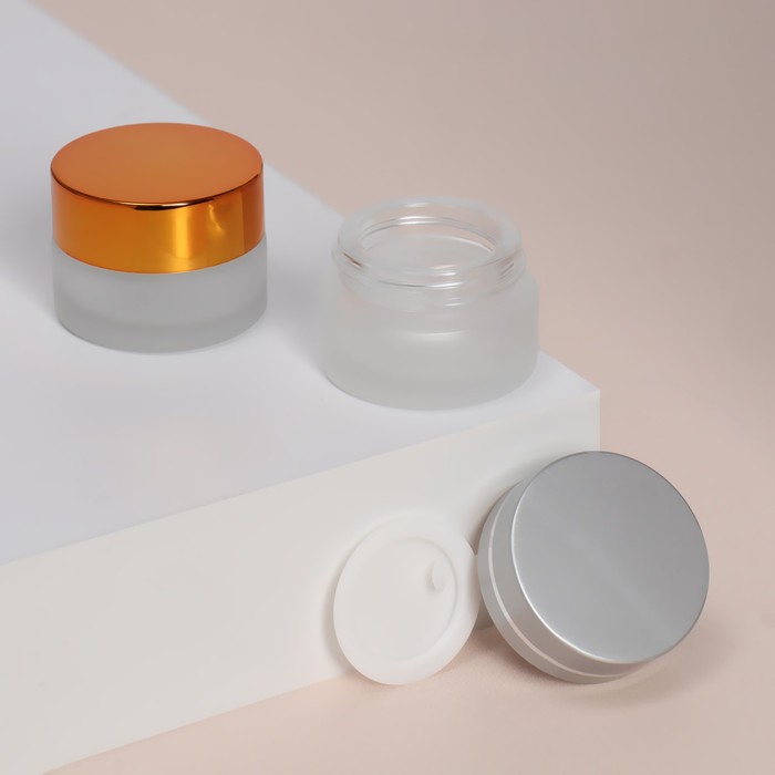 Баночка стеклянная для хранения, 5 г, цвет матовый/МИКС - Фото 1