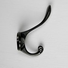 Крючок мебельный CAPPIO RARITY, двухрожковый, черный - Фото 5
