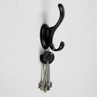 Крючок мебельный CAPPIO FLOW, двухрожковый, черный - Фото 3