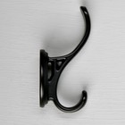 Крючок мебельный CAPPIO FLOW, двухрожковый, черный - Фото 5