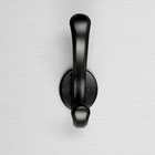 Крючок мебельный CAPPIO CKD002 WAVE, двухрожковый, черный - Фото 4