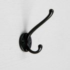 Крючок мебельный CAPPIO CKD006 LINE, двухрожковый, черный - Фото 2