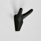 Крючок мебельный CAPPIO HORN, двухрожковый, черный - Фото 2