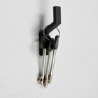 Крючок мебельный CAPPIO, однорожковый, цвет черный - Фото 2