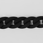 Цепочка для сумки, пластиковая, матовая, 23×17 мм, 120 см, чёрная - Фото 2