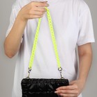 Цепочка для сумки, пластиковая, с карабинами, 23 × 17 мм, 68 см, цвет неоновый жёлтый/золотой - Фото 3