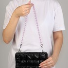 Цепочка для сумки, пластиковая, с карабинами, 23 × 17 мм, 68 см, цвет сиреневый/серебряный - фото 6597957
