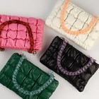 Цепочка для сумки, пластиковая, с карабинами, 23×17 мм, 68 см, цвет сиреневый, серебряный - Фото 5