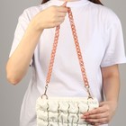 Цепочка для сумки, пластиковая, с карабинами, 23 × 17 мм, 68 см, цвет розовый кварц/золотой - фото 6597969
