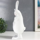 Сувенир полистоун "Белый кроль обнимает сердечко" 31х11х12 см - фото 21583959