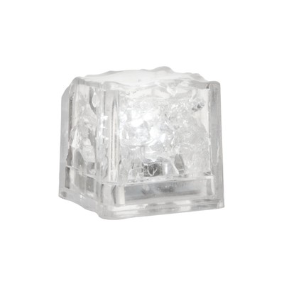 Фигурка светящаяся RISALUX «Льдинка» LED-ночник водный, от батареек 3×AG3, 2.6×2.6×2.7 см, МИКС