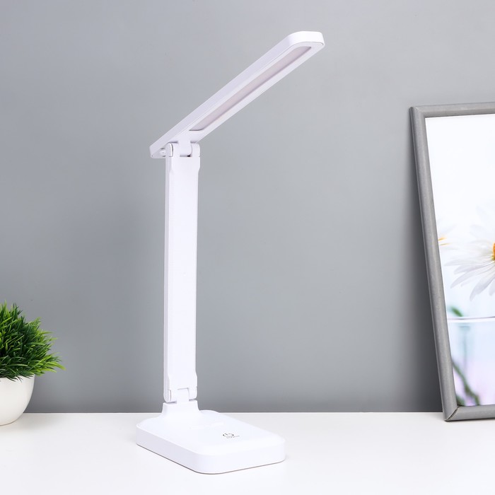 Настольная лампа сенсорная 16888/1 LED 5 Вт 3000-6000К USB АКБ белый 29×55 см