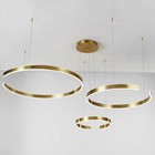 Люстра "Полукольца" LED 120Вт латунь 40-60-80х50см BayerLux 7669423 - фото 9720342