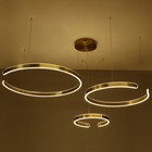 Люстра "Полукольца" LED 120Вт латунь 40-60-80х50см BayerLux 7669423 - фото 9720344