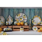 Салатник керамический Доляна «Лимон», 600 мл, d=15,5 см, цвет белый - фото 24446905