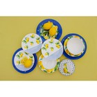 Салатник керамический Доляна «Лимон», 600 мл, d=15,5 см, цвет белый - фото 24446911