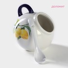 Сахарница с ложкой Доляна «Лимон», 200 мл, белая - Фото 2