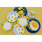 Тарелка десертная Доляна «Лимон», d=20,3 см, цвет белый - фото 23002762