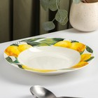 Тарелка глубокая Доляна «Лимон», d=20 см, цвет белый - фото 4669020