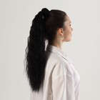 Хвост накладной, волнистый волос, на резинке, 60 см, 100 гр, цвет чёрный(#SHT3) - фото 7138460