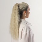 Хвост накладной, волнистый волос, на резинке, 60 см, 100 гр, цвет холодный блонд(#SHT88В) - Фото 5