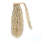 Хвост накладной, волнистый волос, на резинке, 60 см, 100 гр, цвет холодный блонд(#SHT88В) - Фото 7