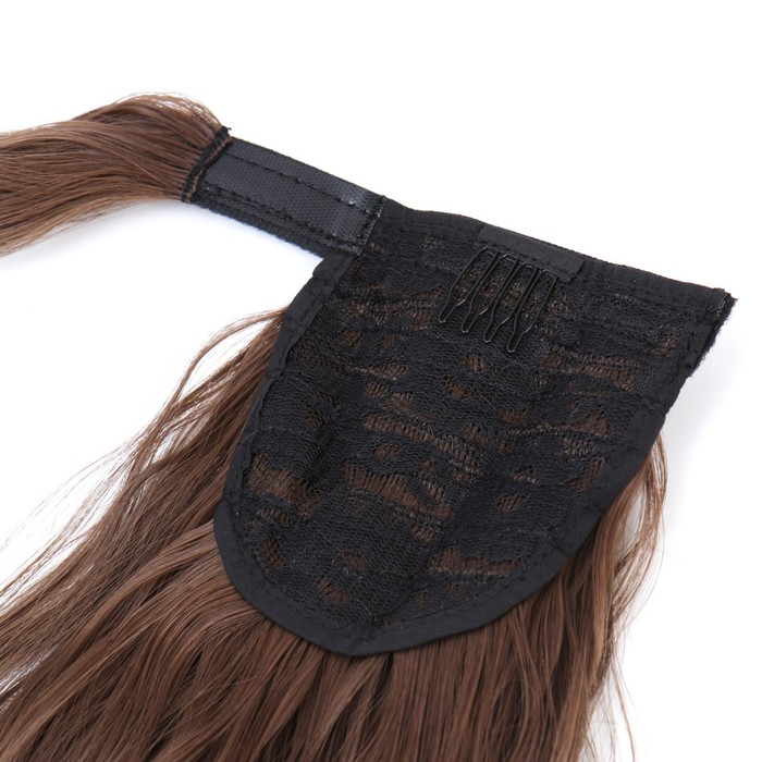 Хвост накладной, волнистый волос, на резинке, 60 см, 100 гр, цвет розовый/каштановый(#SHT12C/SHT311) 28062