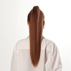 Хвост накладной, прямой волос, на крабе, 60 см, 100 гр, цвет рыжий(#SHT30А) - Фото 2