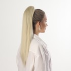 Хвост накладной, прямой волос, на крабе, 60 см, 100 гр, цвет холодный блонд(#SHT88В) - Фото 1