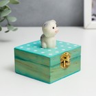 Шкатулка музыкальная механическая "Щеночек" 7,5х6,5х8,5 см - Фото 2