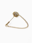 Булавка «Цветочек», 5 см, белая в золоте - Фото 4