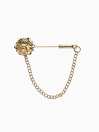 Булавка «Цветочек», 5 см, белая в золоте - Фото 2