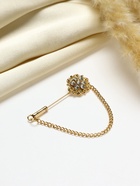 Булавка «Цветочек», 5 см, белая в золоте - Фото 3