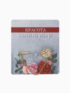 Булавка «Цветочек», 5 см, белая в золоте - Фото 6