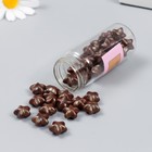 Сургуч в гранулах в баночке "Звёздочки" горький шоколад матовый 16 гр 7х3х3 см - фото 804830461