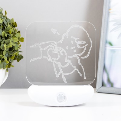 Ночник «Любовь» LED 3 Вт USB АКБ белый 12×14.5 см RISALUX
