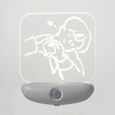 Ночник «Любовь» LED 3 Вт USB АКБ белый 12×14.5 см RISALUX