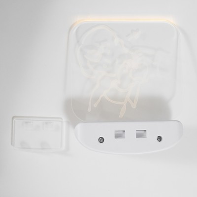 Ночник «Любовь» LED 3 Вт USB АКБ белый 12×14.5 см RISALUX