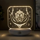 Ночник «Единорог» LED 3 Вт USB АКБ белый 12×14.5 см RISALUX - Фото 3