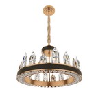 Люстра «Кристалл» LED 50 Вт 3000К черно-золотой 50×50×35-155 см BayerLux - Фото 1