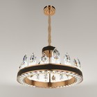 Люстра «Кристалл» LED 50 Вт 3000К черно-золотой 50×50×35-155 см BayerLux - фото 4368129