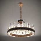 Люстра «Кристалл» LED 50 Вт 3000К черно-золотой 50×50×35-155 см BayerLux - Фото 3